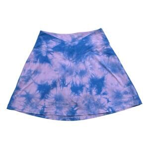 Victoria's Secret PINK Large Skort Active High Waist Crossover Pink Blue Tie Dye